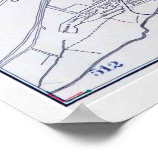 ヴィンテージメキシコシティ軌道地図(1910) ポスター (角)