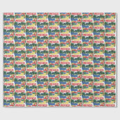 ヴィンテージメキシコビーチシーン ラッピングペーパー (フラット)