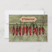 ヴィンテージメキシコレッドチリペッパーパーティー 招待状 (裏面)