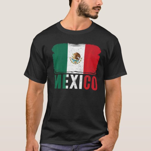ヴィンテージメキシコ国旗のプライド Tシャツ (正面)