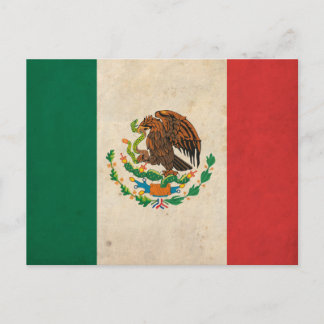 ヴィンテージメキシコ国旗 ポストカード