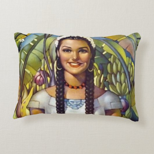 ヴィンテージメキシコ旅行観光広告 アクセントクッション (裏面)