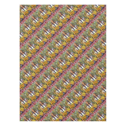 ヴィンテージメキシコ旅行観光広告 テーブルクロス (正面)