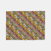 ヴィンテージメキシコ旅行観光広告 フリースブランケット (正面(横))