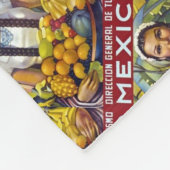 ヴィンテージメキシコ旅行観光広告 フリースブランケット (角)