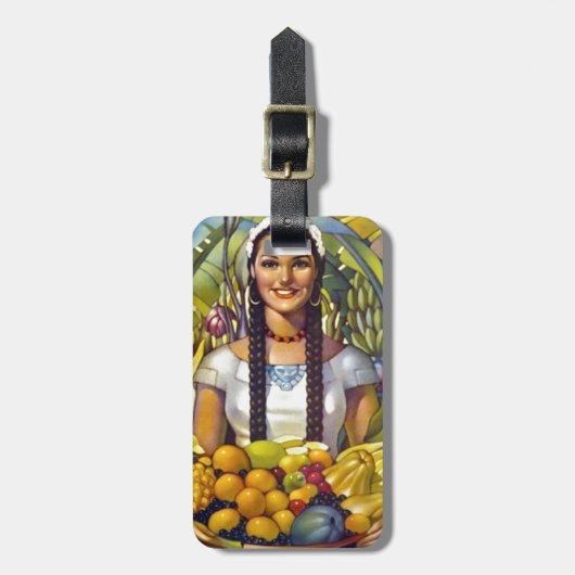 ヴィンテージメキシコ旅行観光広告 ラゲッジタグ (正面縦)