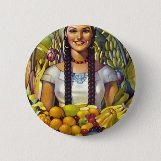 ヴィンテージメキシコ旅行観光広告 缶バッジ (正面)