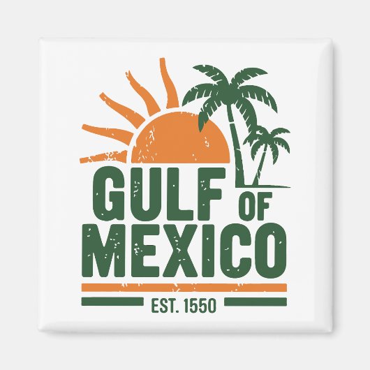 ヴィンテージメキシコ湾ビーチサンセット マグネット (正面)