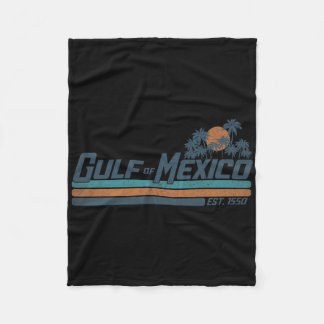 ヴィンテージメキシコ湾1550ビーチパームスサマーバック フリースブランケット