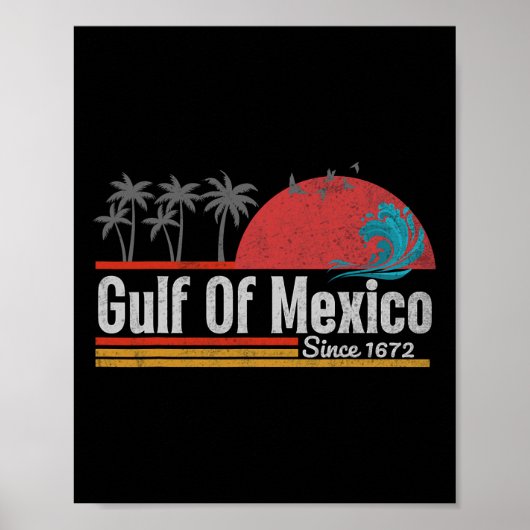 ヴィンテージメキシコ湾Est.1772グラフィック ポスター (正面)