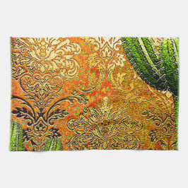 ヴィンテージメキシコ砂漠サボテン キッチンタオル