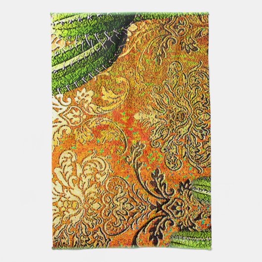 ヴィンテージメキシコ砂漠サボテン キッチンタオル (縦)