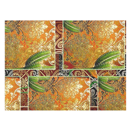 ヴィンテージメキシコ砂漠サボテン テーブルクロス (正面(横))