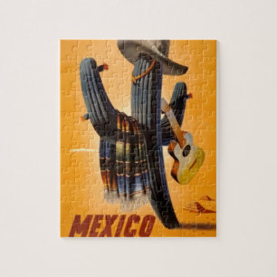 ヴィンテージメキシコ – メキシコ旅行観光広告 ジグソーパズル