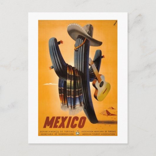 ヴィンテージメキシコ – メキシコ旅行観光広告 ポストカード (正面)