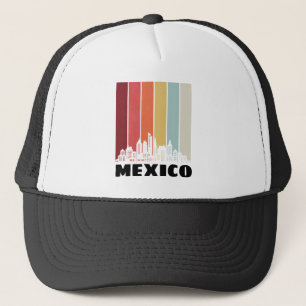 ヴィンテージメキシコCDMXシティスケープレトロサンセット キャップ