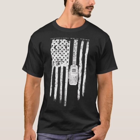 ヴィンテージメジャーのカットアメリカ国旗の作成 Tシャツ (正面)