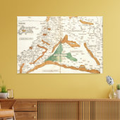 ヴィンテージメソポタミアの地図(1482) キャンバスプリント (インサイチュ (リビング))