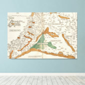 ヴィンテージメソポタミアの地図(1482) キャンバスプリント (インサイチュ (ウッドフロア))