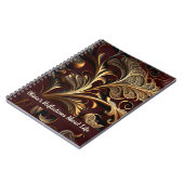 ヴィンテージメタリックブラス離れズダークブラウン ノートブック (左側)