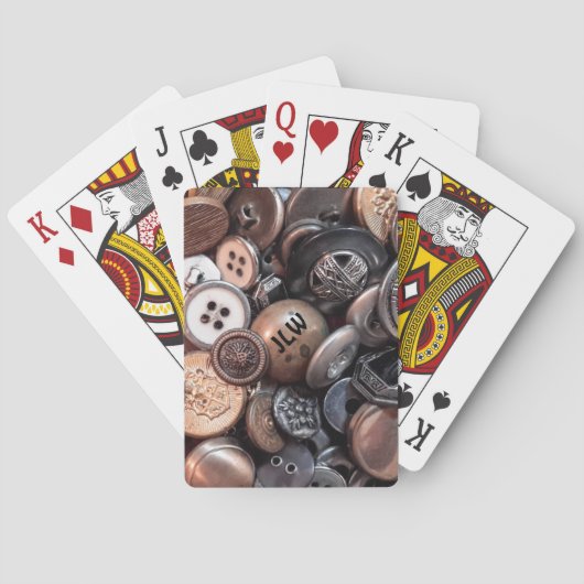 ヴィンテージメタリックボタンのクラシックトランプ トランプ (裏面)