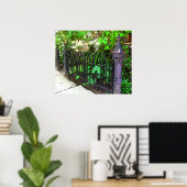 ヴィンテージメタルガーデンフェンス ポスター (ホームオフィス)