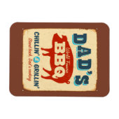 ヴィンテージメタルサイン – パパのBBQ マグネット (横)