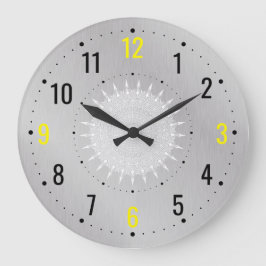 ヴィンテージメタルスタイル – ミニマリスト ラージ壁時計