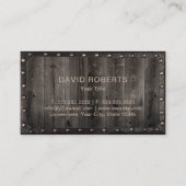 ヴィンテージメタルフレームモノグラムエレガントバーンウッド 名刺 (裏面)