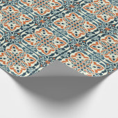 ヴィンテージメダリオンカラフル：シームレスパターン ラッピングペーパー (角)