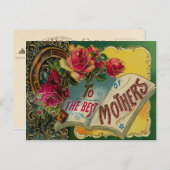 ヴィンテージメッキバラ母の日 ポストカード (正面/裏面)