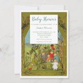 ヴィンテージメドウベビー男女兼用ベビーシャワー 招待状 (正面)