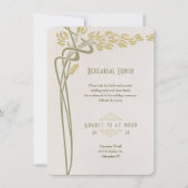 ヴィンテージメニューミニマルアールヌーボー 招待状 (正面)