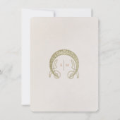 ヴィンテージメニューミニマルアールヌーボー 招待状 (裏面)