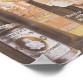 ヴィンテージメネンのトイレの粉の子がBaで覗く ポスター (角)