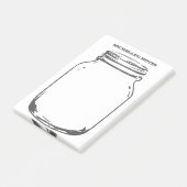 ヴィンテージメパーソナライズされたイソンjar Post-it®に関する注意 ポストイット (アングル)