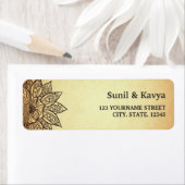 ヴィンテージメフェンディヘナインディアン結婚ズ ラベル (インサイチュ)