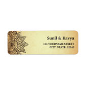 ヴィンテージメフェンディヘナインディアン結婚ズ ラベル (正面)