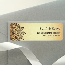 ヴィンテージメフェンディヘナインディアン結婚ズ ラベル