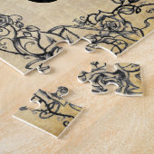 ヴィンテージメメントモリウーマンスカル ジグソーパズル (側面)