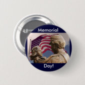 ヴィンテージメモリアルデーのホームカミングボタン 缶バッジ (正面&裏面)