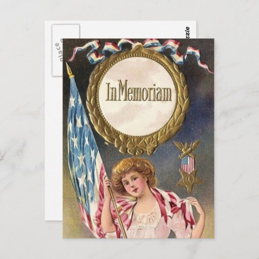 ヴィンテージメモリアルデーはがき ポストカード (正面/裏面)