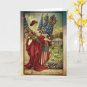 ヴィンテージメモリアルデーグリーティングカード カード (黄色い花)