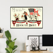 ヴィンテージメモリアルデーポスタカスタマイズーV2 FROM 8.99 ポスター (ホームオフィス)