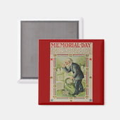 ヴィンテージメモリアルデー落ちた マグネット (正面/裏面)