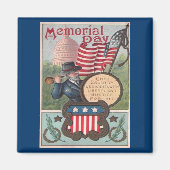 ヴィンテージメモリアルデー – ワンカントリー マグネット (正面)