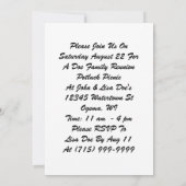 ヴィンテージメモリファミリー懇親会雪だるま招待状 招待状 (裏面)