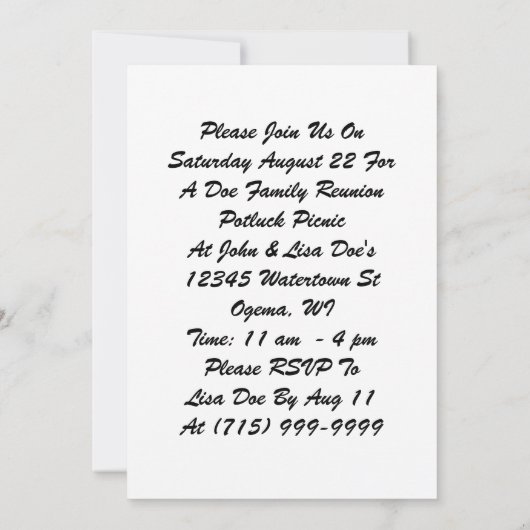 ヴィンテージメモリファミリー懇親会雪だるま招待状 招待状 (裏面)