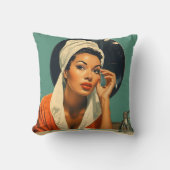 ヴィンテージメラニン化美しい クッション (正面)