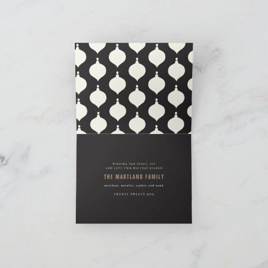 ヴィンテージメリーとク結婚したリスマス結婚写真 案内状 (内部)